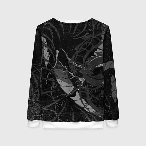 Женский свитшот Белый трайбл дракон / 3D-Белый – фото 2