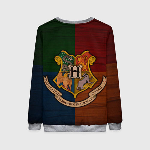Женский свитшот Hogwarts emblem / 3D-Меланж – фото 2