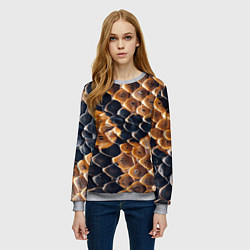 Свитшот женский Змеиный талисман, цвет: 3D-меланж — фото 2