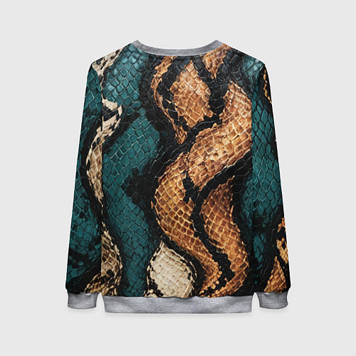 Женский свитшот Кожа в змеином стиле / 3D-Меланж – фото 2