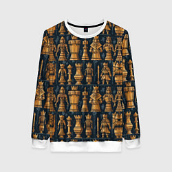 Женский свитшот Ладья ферзь пешка и другие шахматные фигуры