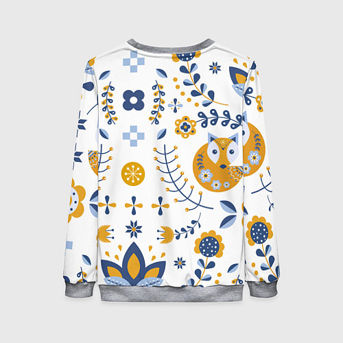 Женский свитшот Скандинавский узор / 3D-Меланж – фото 2
