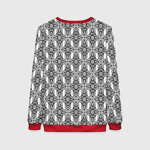 Женский свитшот Винтажный ажур / 3D-Красный – фото 2