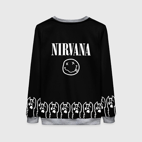 Женский свитшот Nirvana: cat rock / 3D-Меланж – фото 2