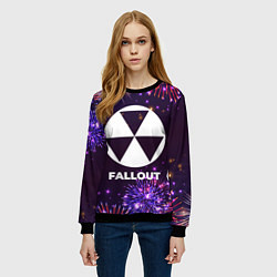 Свитшот женский Праздничный Fallout, цвет: 3D-черный — фото 2