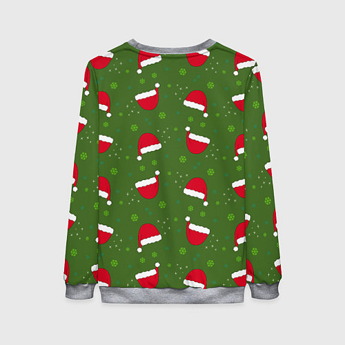 Женский свитшот Шапка Санты / 3D-Меланж – фото 2