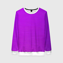 Свитшот женский Градиент сиреневый металл, цвет: 3D-белый