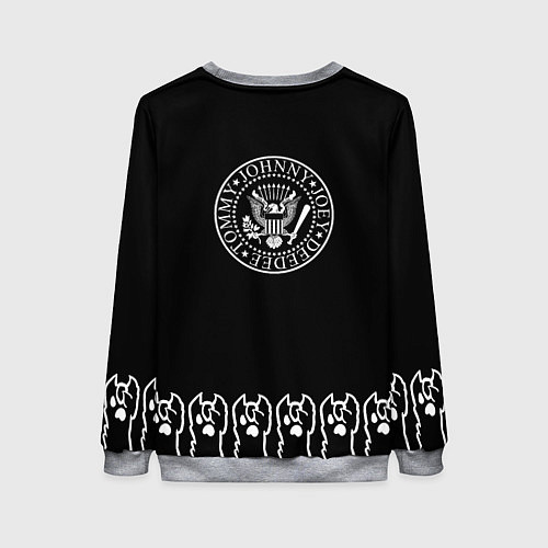 Женский свитшот Ramones: cat rock / 3D-Меланж – фото 2