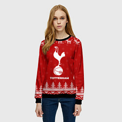 Свитшот женский Новогодний Tottenham с оленями, цвет: 3D-черный — фото 2
