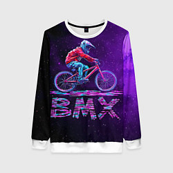 Женский свитшот BMXер в космосе