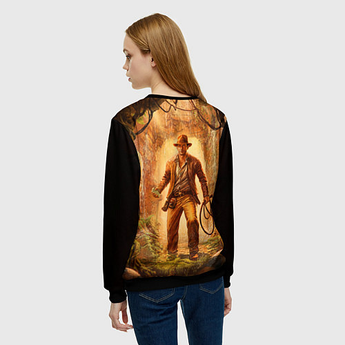 Женский свитшот Инди Indiana Jones and the great circle / 3D-Черный – фото 4