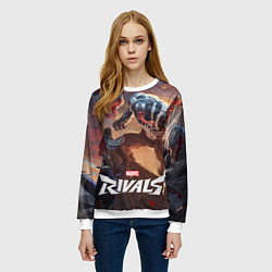 Свитшот женский Персонажи Marvel rivals, цвет: 3D-белый — фото 2