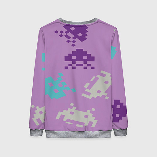 Женский свитшот Пиксели / 3D-Меланж – фото 2