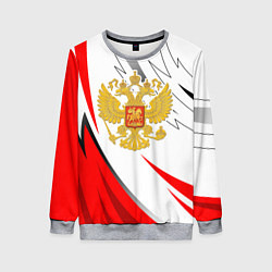 Женский свитшот Российский красный - герб