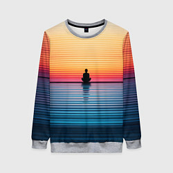 Женский свитшот Медитация на закате