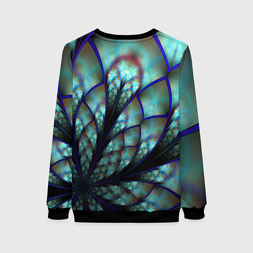 Женский свитшот Абстракция неон / 3D-Черный – фото 2