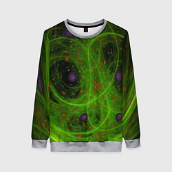 Свитшот женский Зелёный дым абстракция, цвет: 3D-меланж