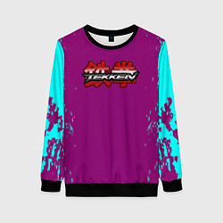 Свитшот женский Tekken краски неон, цвет: 3D-черный