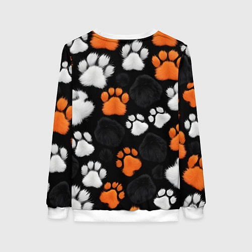 Женский свитшот Мохнатые лапки / 3D-Белый – фото 2