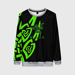 Свитшот женский Razer лого лес, цвет: 3D-меланж