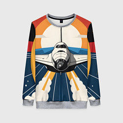 Женский свитшот Скоростной ретро самолет
