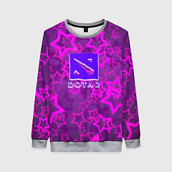 Свитшот женский Dota2 звёзды неон, цвет: 3D-меланж