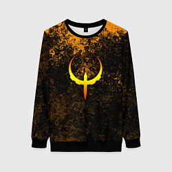 Женский свитшот Quake краски брызги оранжевый