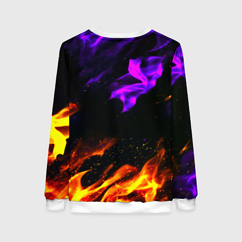Женский свитшот Warthunder neon flame / 3D-Белый – фото 2