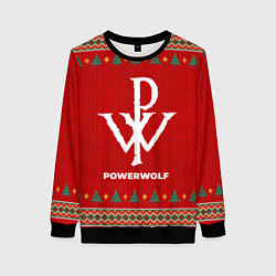 Свитшот женский Powerwolf new year, цвет: 3D-черный