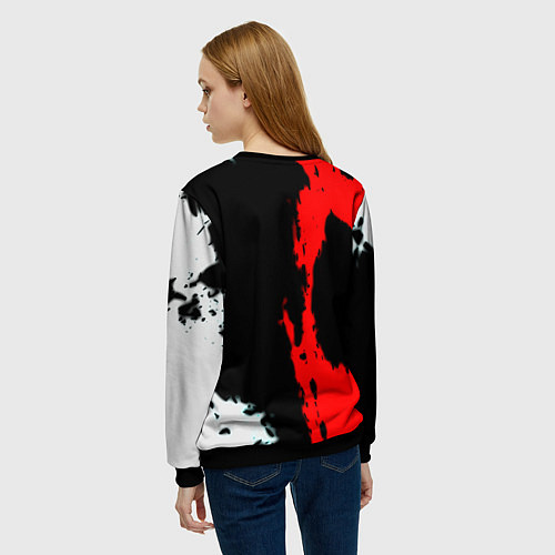 Женский свитшот Rainbow six краски абстрактные / 3D-Черный – фото 4