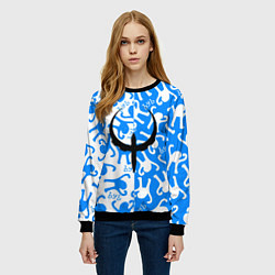 Свитшот женский Ъуъ съука x quake, цвет: 3D-черный — фото 2