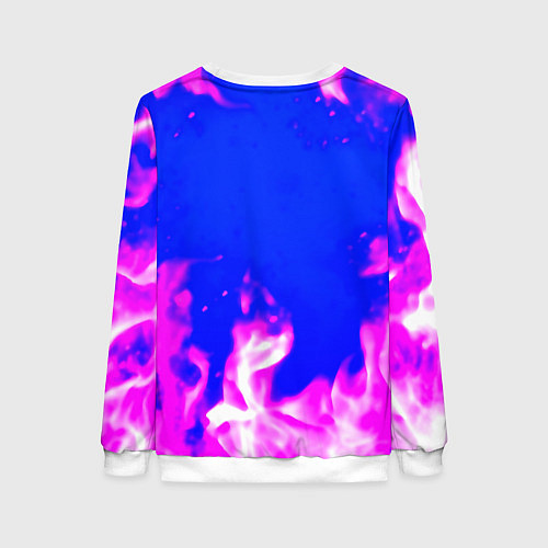 Женский свитшот Nirvana neon flame / 3D-Белый – фото 2