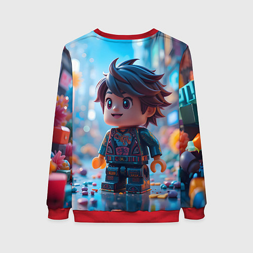 Женский свитшот Человечек из лего / 3D-Красный – фото 2