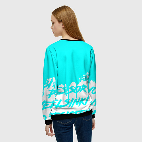 Женский свитшот Rust надписи краски / 3D-Черный – фото 4