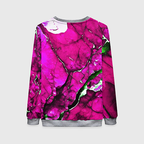 Женский свитшот Розовый треснувший камень / 3D-Меланж – фото 2