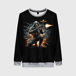 Свитшот женский Counter Strike - cool stormtrooper, цвет: 3D-меланж
