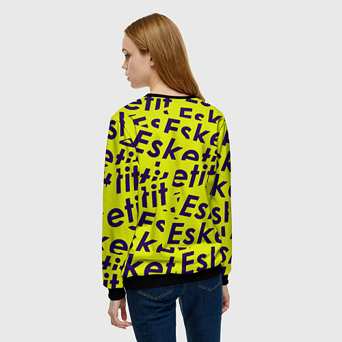 Женский свитшот Rainbow six pattern rap / 3D-Черный – фото 4