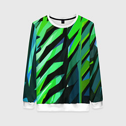 Женский свитшот Чёрно-зелёная абстракция