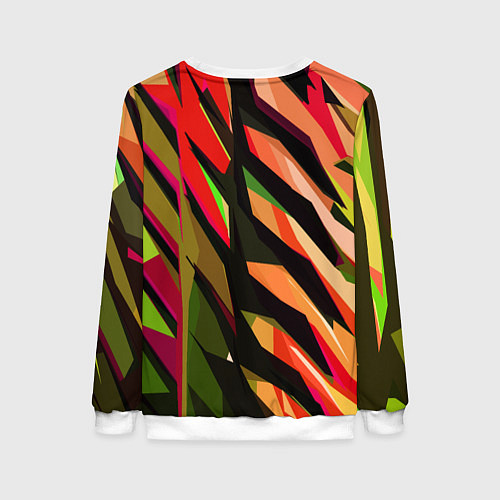 Женский свитшот Красно-чёрная абстракция / 3D-Белый – фото 2