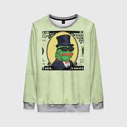 Свитшот женский Pepe is the main cryptocurrency, цвет: 3D-меланж