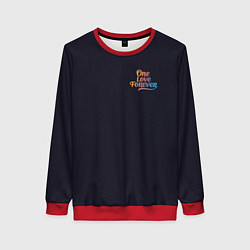 Свитшот женский One love forever, цвет: 3D-красный