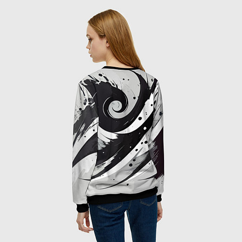 Женский свитшот Rick-Venom and Morty - meme / 3D-Черный – фото 4