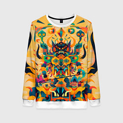 Свитшот женский Китайский монстр, цвет: 3D-белый