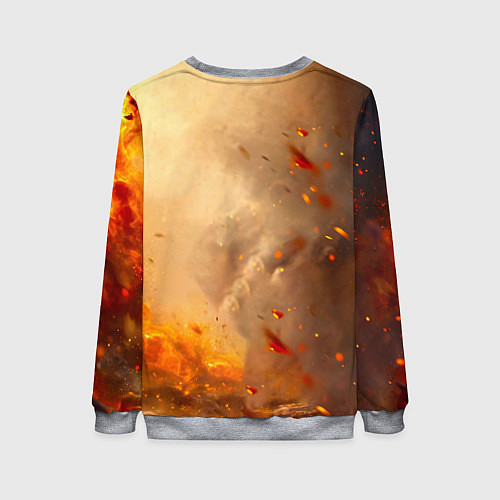 Женский свитшот Павлин в огне / 3D-Меланж – фото 2