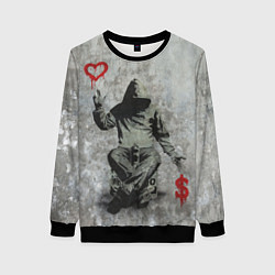 Женский свитшот Banksy - heart money
