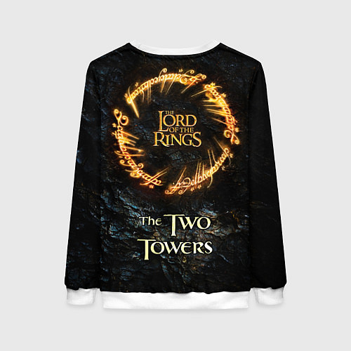 Женский свитшот Lord of the rings - the two towers / 3D-Белый – фото 2