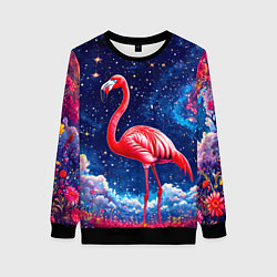 Женский свитшот Фламиног в космосе
