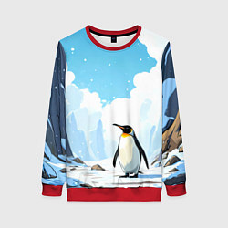 Женский свитшот Пингвин в Антарктиде