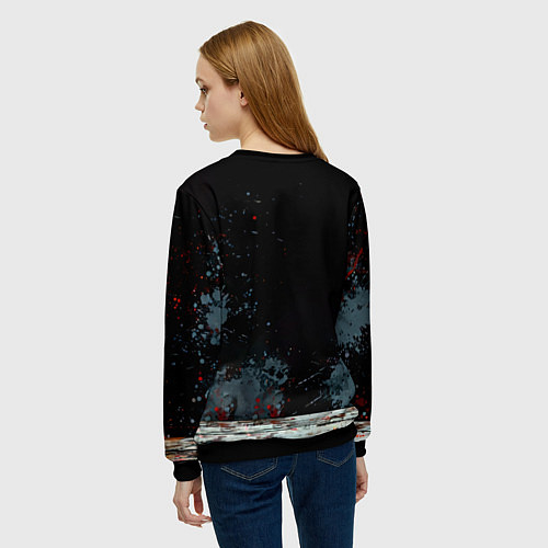 Женский свитшот Статный белоголовый орлан / 3D-Черный – фото 4