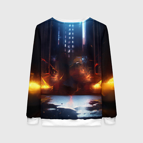 Женский свитшот Пикачу на диджейской стойке / 3D-Белый – фото 2